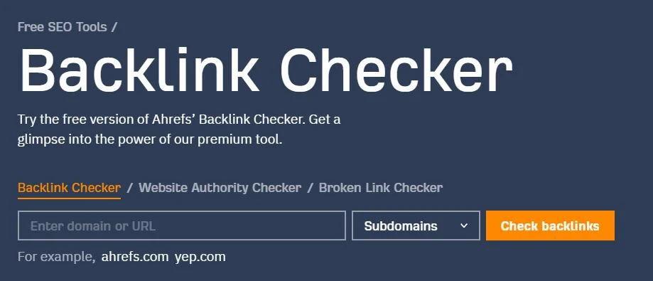 free backlink checker